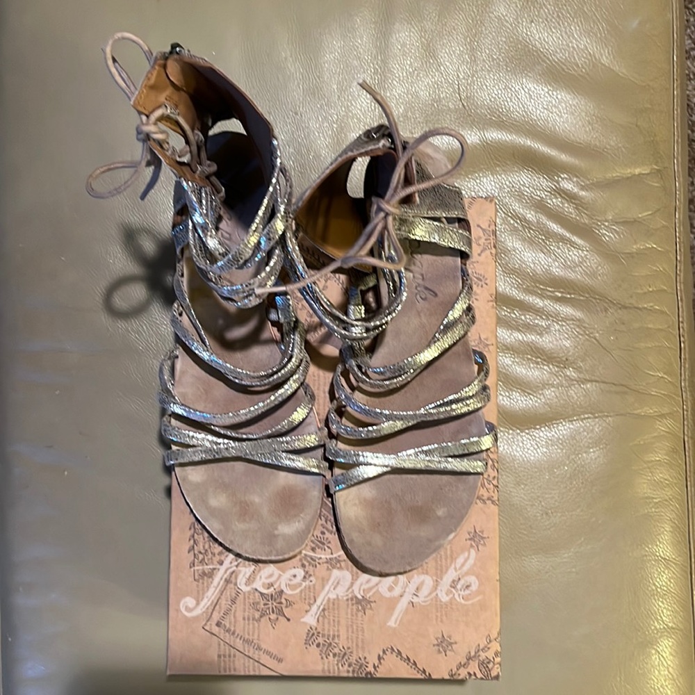 Free People Juliette Gladiator Zip Sandals